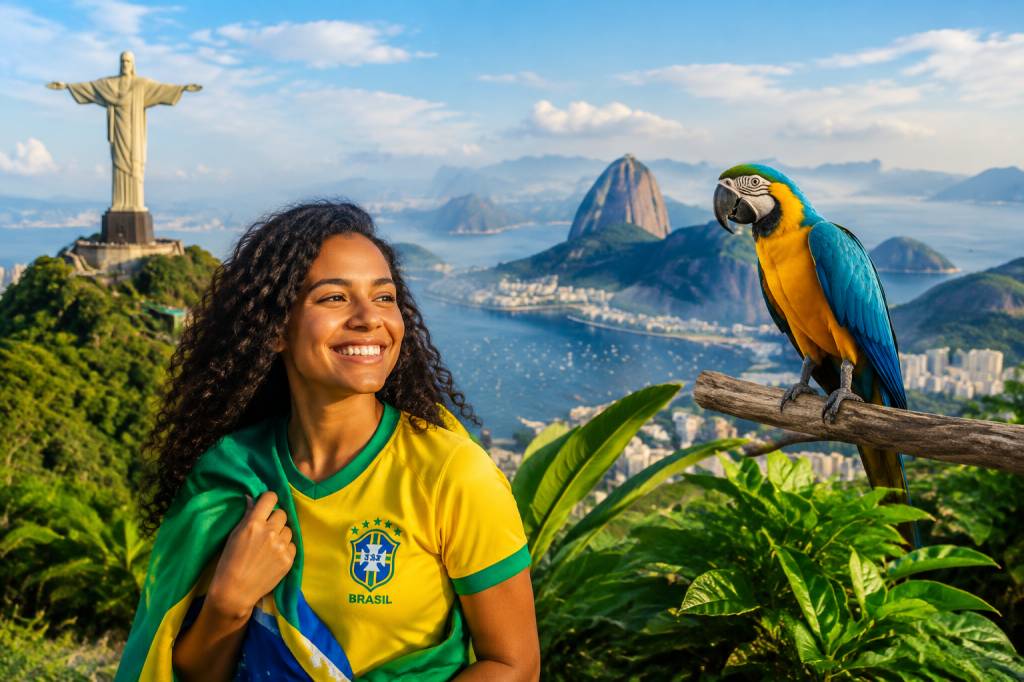 Infografico interativo sobre as particularidades do Brasil